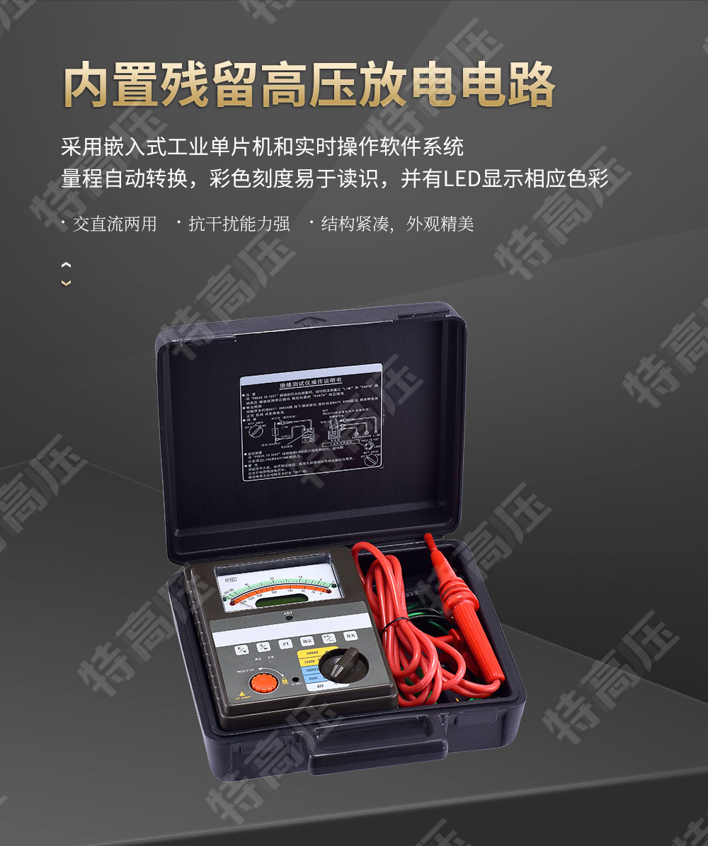 BC2010 智能雙顯絕緣電阻測試儀(四檔)(圖3) 絕緣電阻測試儀